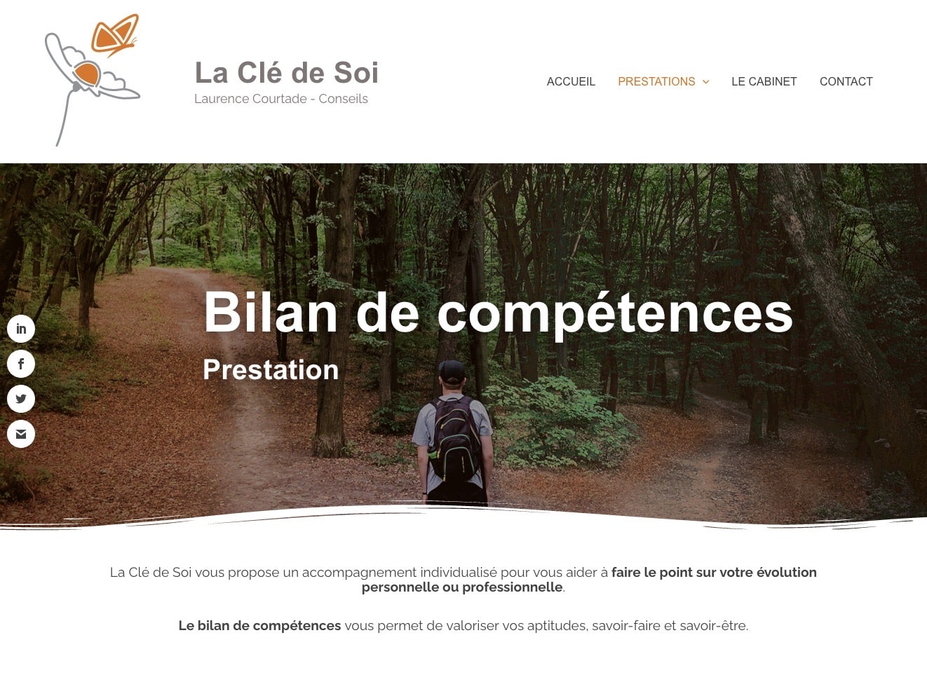 réécriture avec optimisation SEO pour la page d'accueil site internet La Clé de Soi